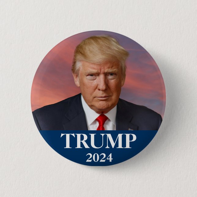 Donald Trump Photo - Presidential  Button (Front)