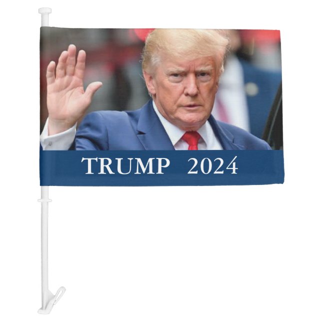 Donald Trump Photo - Trump 2024 Car Flag (Front)