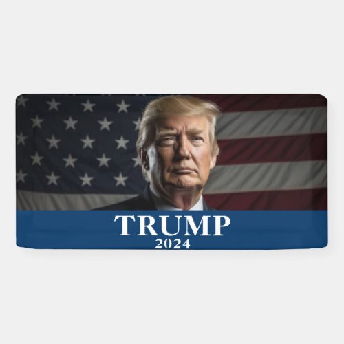 Donald Trump Photo _ Trump 2024 Keep America Great Banner