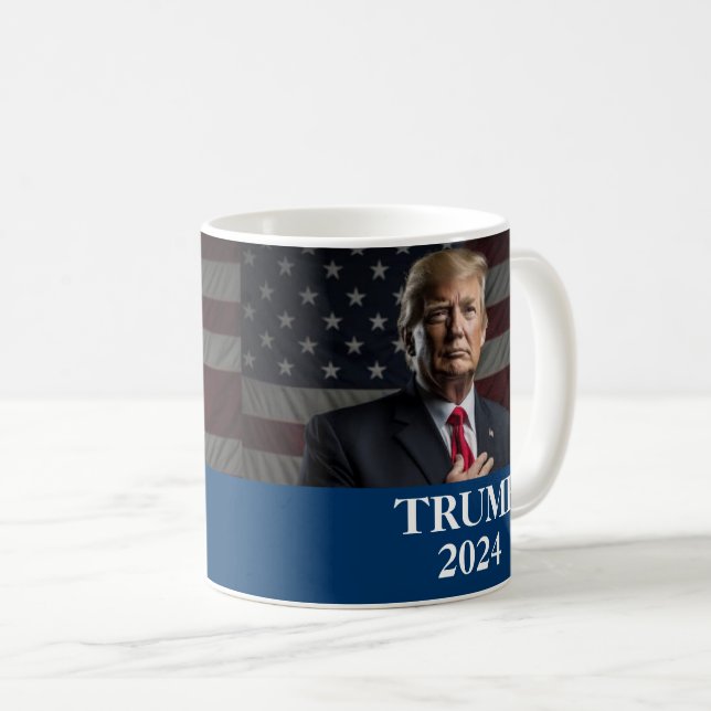 Donald Trump Photo - Trump 2024 Keep America Great Coffee Mug (Front Right)
