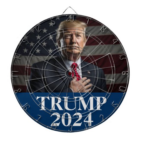 Donald Trump Photo _ Trump 2024 Keep America Great Dart Board