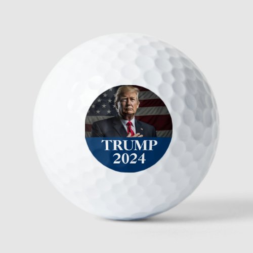 Donald Trump Photo _ Trump 2024 Keep America Great Golf Balls