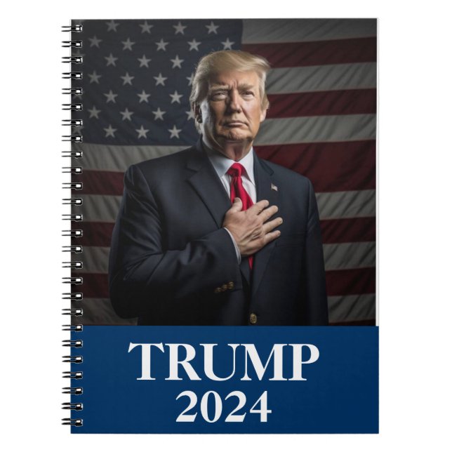 Donald Trump Photo - Trump 2024 Keep America Great Notebook (Front)