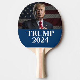 Donald Trump Photo - Trump 2024 Keep America Great Ping Pong Paddle