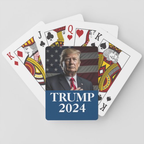 Donald Trump Photo _ Trump 2024 Keep America Great Poker Cards