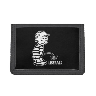 Donald Trump (pisses on liberals) Nylon Wallet