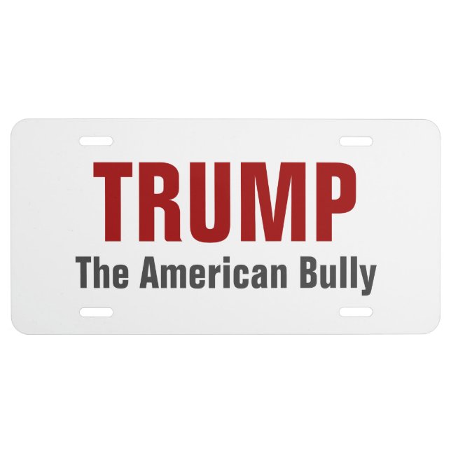 Donald Trump political license plate (Front)