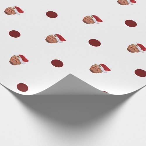 Donald Trump Polka Dot Christmas Wrapping Paper