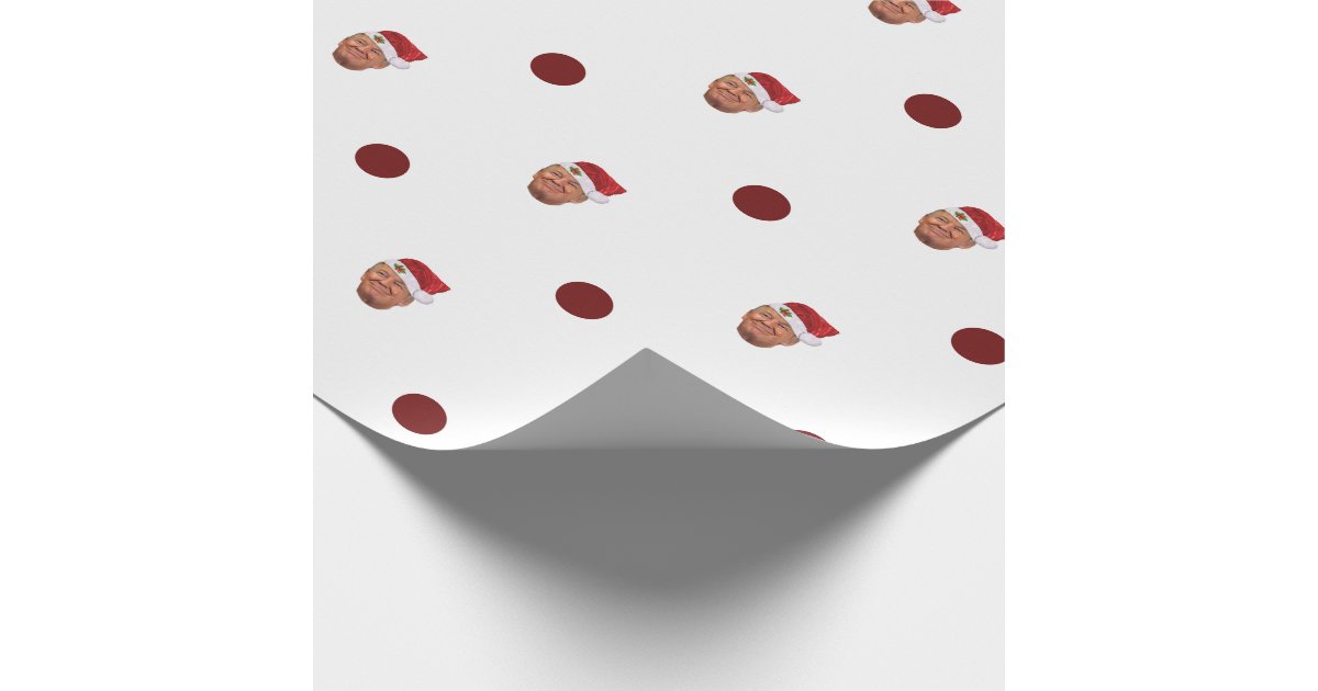 Donald Trump Polka Dot Christmas Wrapping Paper | Zazzle.com