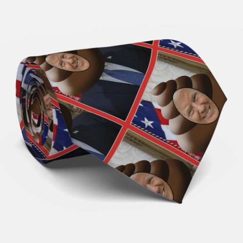 Donald Trump Poop Emoji Pattern Tie