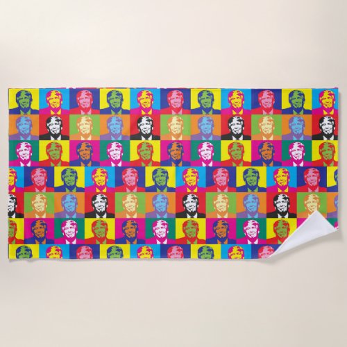 DONALD TRUMP POP ART BEACH TOWELS