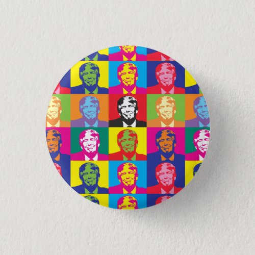 Donald Trump Pop Art Round Pin_Back Button
