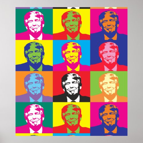Donald Trump Pop Art Value Poster Paper