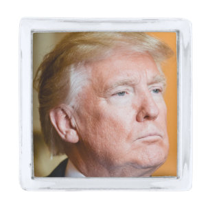 Donald Trump Portrait Silver Finish Lapel Pin
