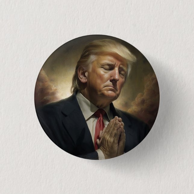 Donald Trump Pray For America   Button (Front)