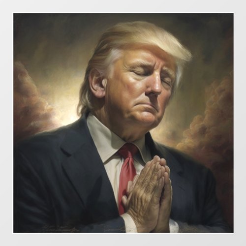Donald Trump Pray For America  Window Cling