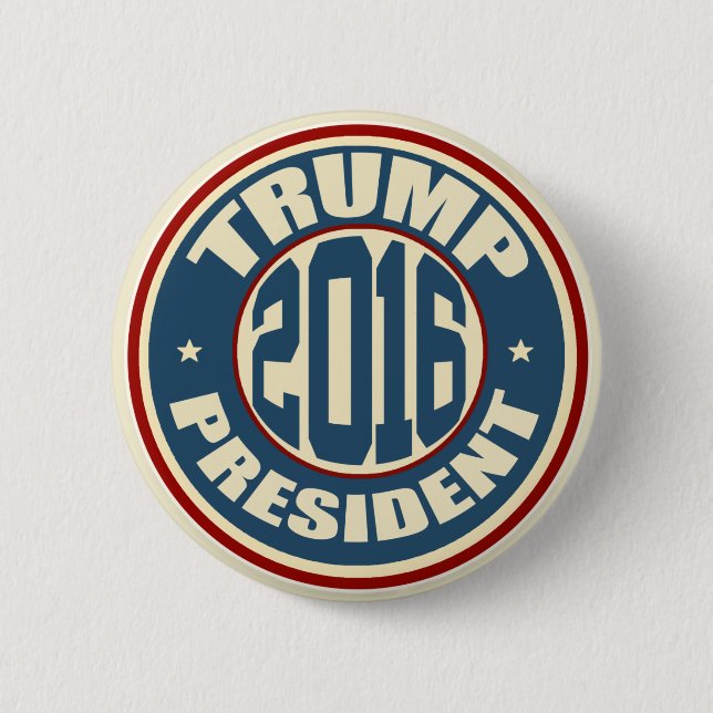 Donald Trump President 2016 Button (Front)