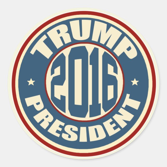 Donald Trump President 2016 Classic Round Sticker (Front)