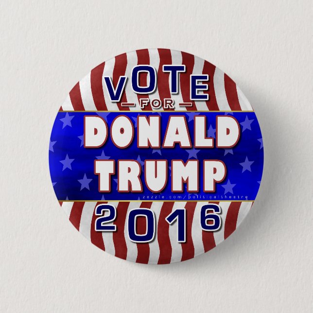 Donald Trump President 2016 Election Republican Pinback Button (Front)