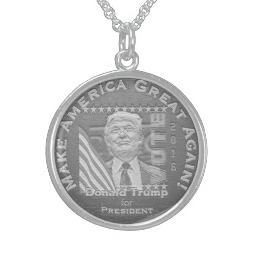 Donald Trump President 2016 Sterling Silver Necklace