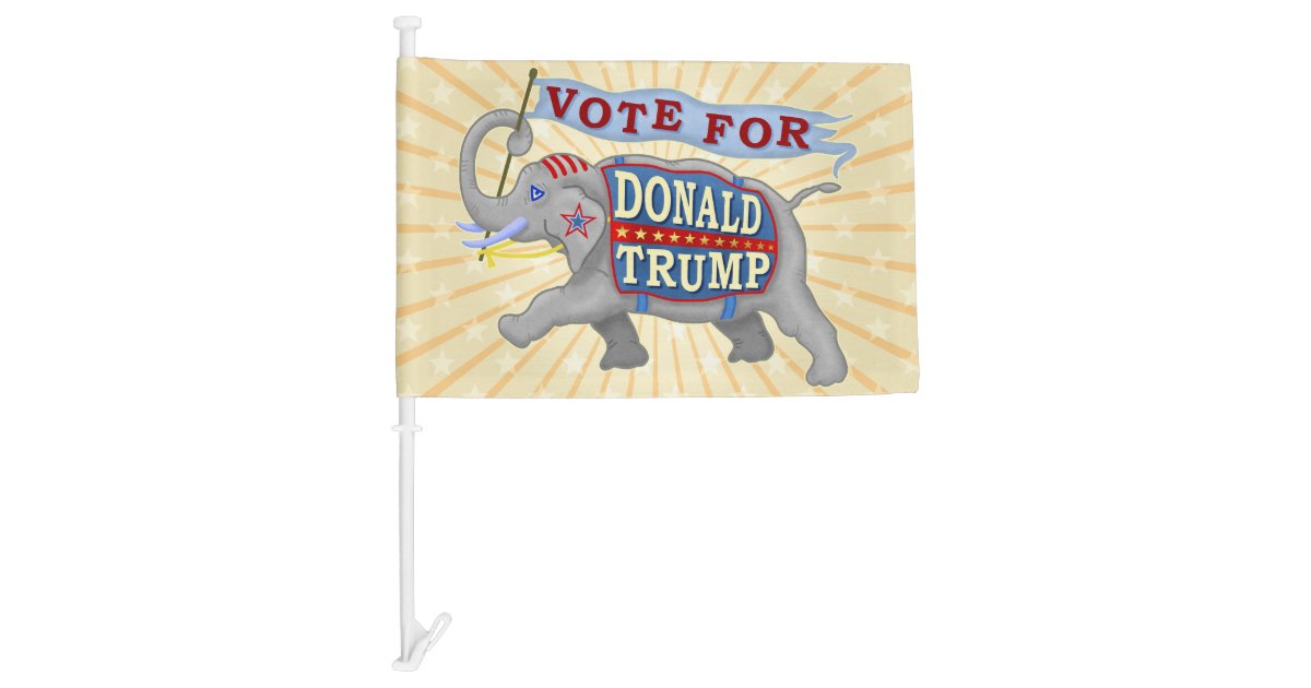Donald Trump President 2020 Republican Elephant Car Flag ...