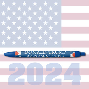 Donald Trump President 2024 Black Ink Pen