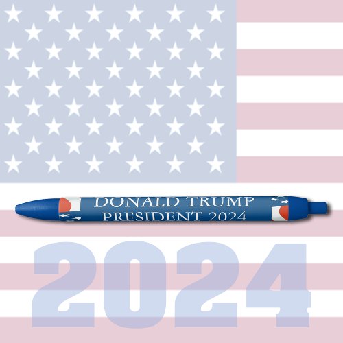 Donald Trump President 2024 Black Ink Pen