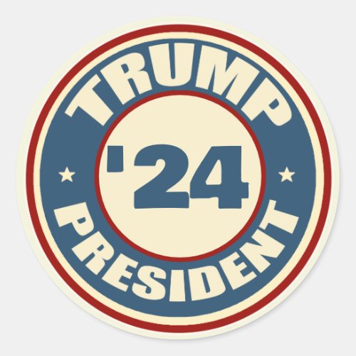 Donald Trump President 2024 Classic Round Sticker