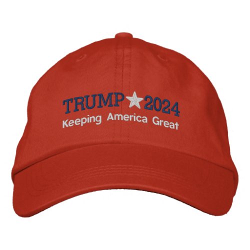 Donald Trump President 2024 Keeping America Great Embroidered Baseball Cap