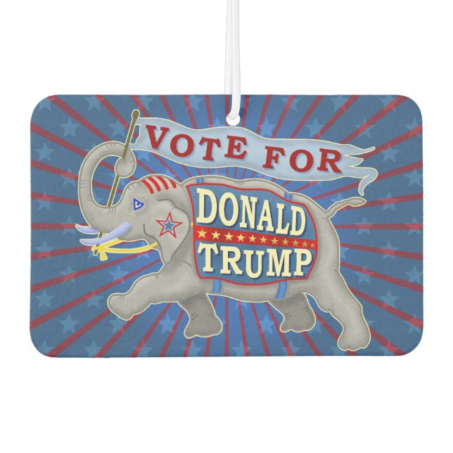 Donald Trump President 2024 Republican Elephant Air Freshener (Front)