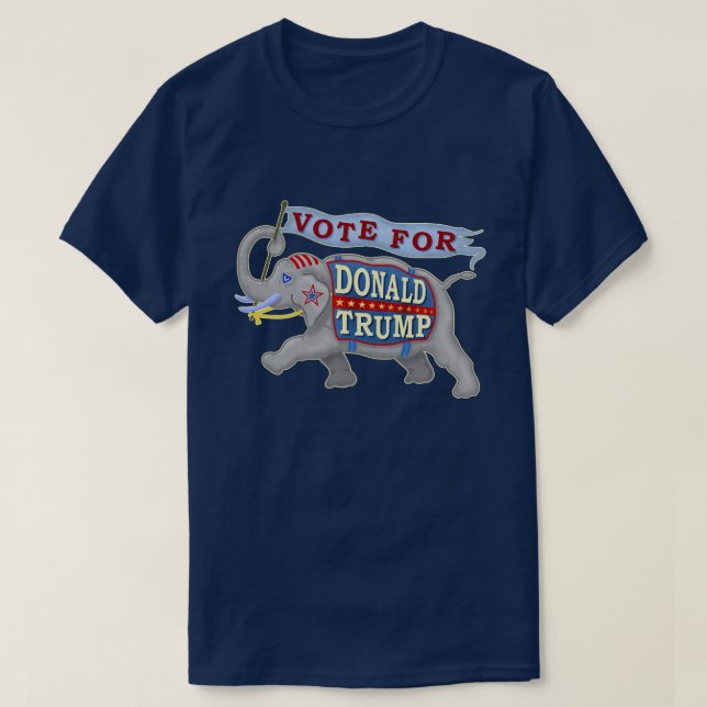 Donald Trump President 2024 Republican Elephant T-Shirt (Design Front)