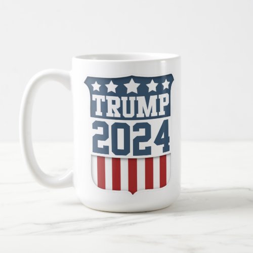 Donald Trump President 2024 Shield Coffee Mug