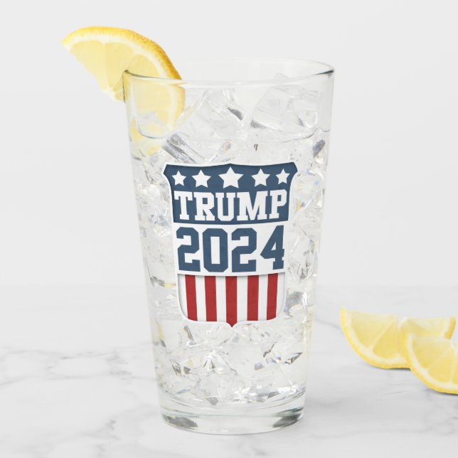 Donald Trump President 2024 Shield Glass (Front Ice)