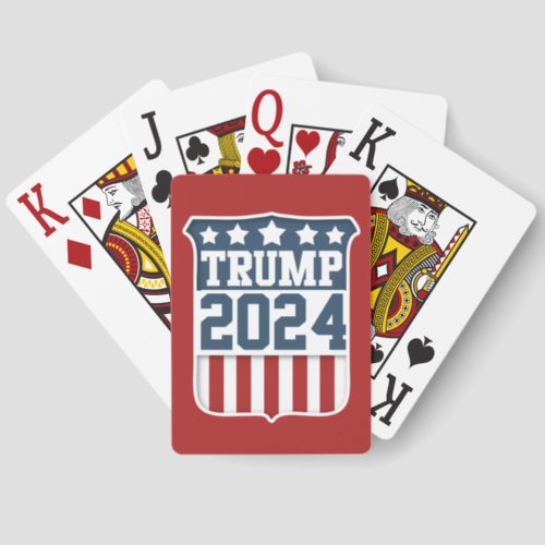 Donald Trump President 2024 Shield Jumbo Poker Cards