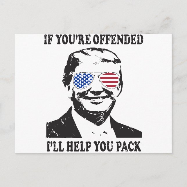 Donald Trump President Funny Political Mens If Off Postcard (Front)