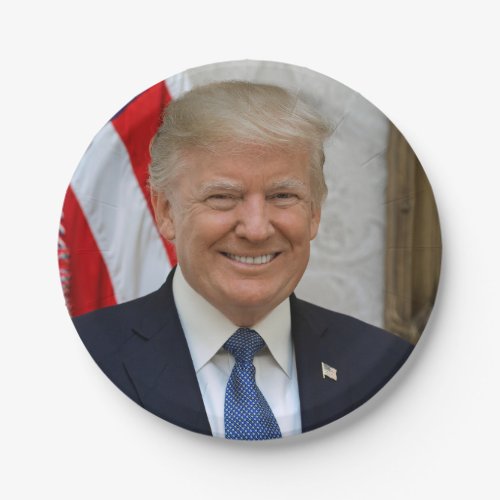 Donald Trump Presidential Portrait Paper Plates