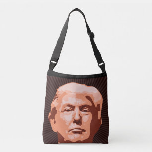 DONALD TRUMP PURSE, ALL OVER PRINT CROSSBODY BAG