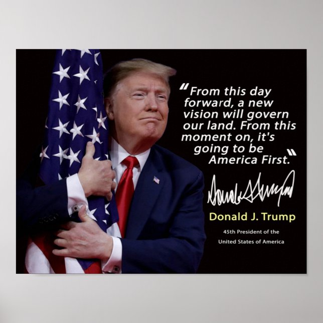 Donald Trump Quote Poster 8" x 11.5" (Front)