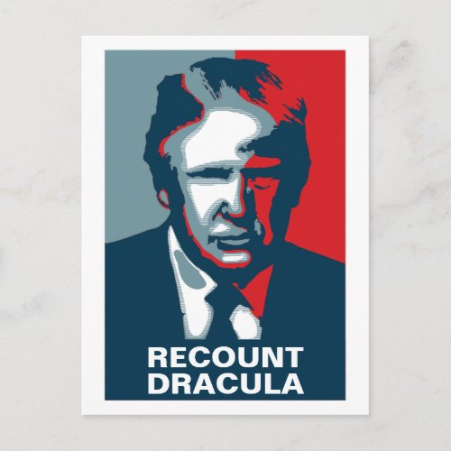 Donald Trump RECOUNT DRACULA Postcard