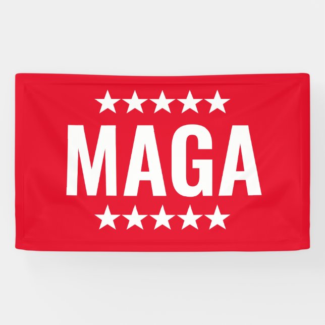 Donald Trump Red Stars Banner (Horizontal)