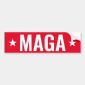 Donald Trump Red Stars Bumper Sticker (Front)