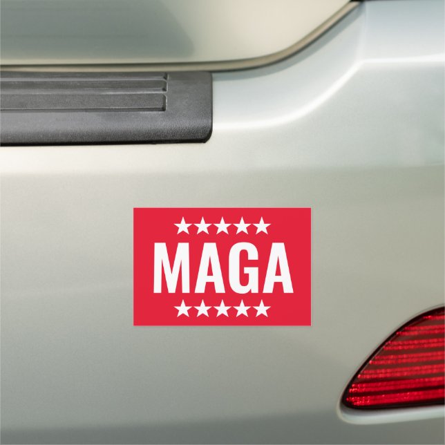 Donald Trump Red Stars Car Magnet (In Situ)