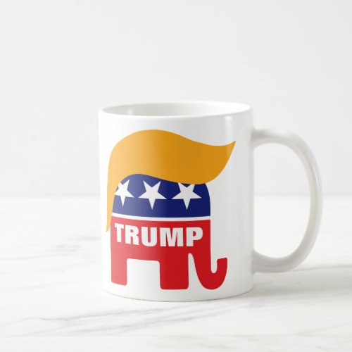 Donald Trump Republican Elephant Hair Logo Coffee Mug