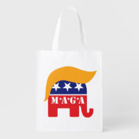 Donald Trump Republican Elephant Hair Logo MAGA