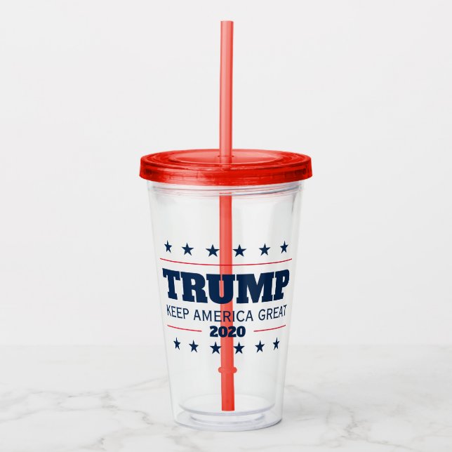 Donald Trump republican Keep America Great Acrylic Tumbler (Front)