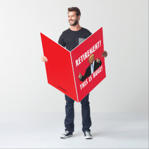DONALD TRUMP RETIREMENT OVERSIZED GIANT CARD