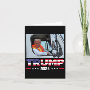 Donald Trump Rides In Garbage Truck 1 Card