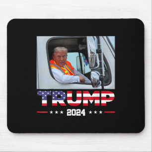 Donald Trump Rides In Garbage Truck 1 Mouse Pad