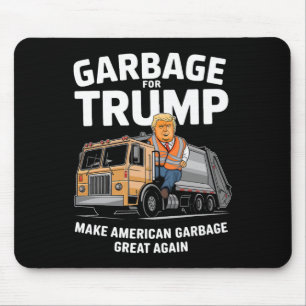 Donald Trump Rides In Garbage Truck 2024  Mouse Pad