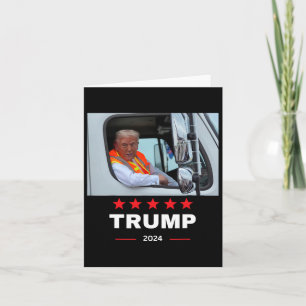 Donald Trump Rides In Garbage Truck 2  Card